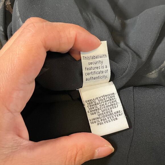 Diane von Furstenberg Black Wrap Dress Size 14 Silk Hem Classic Tie Side - Picture 10 of 11